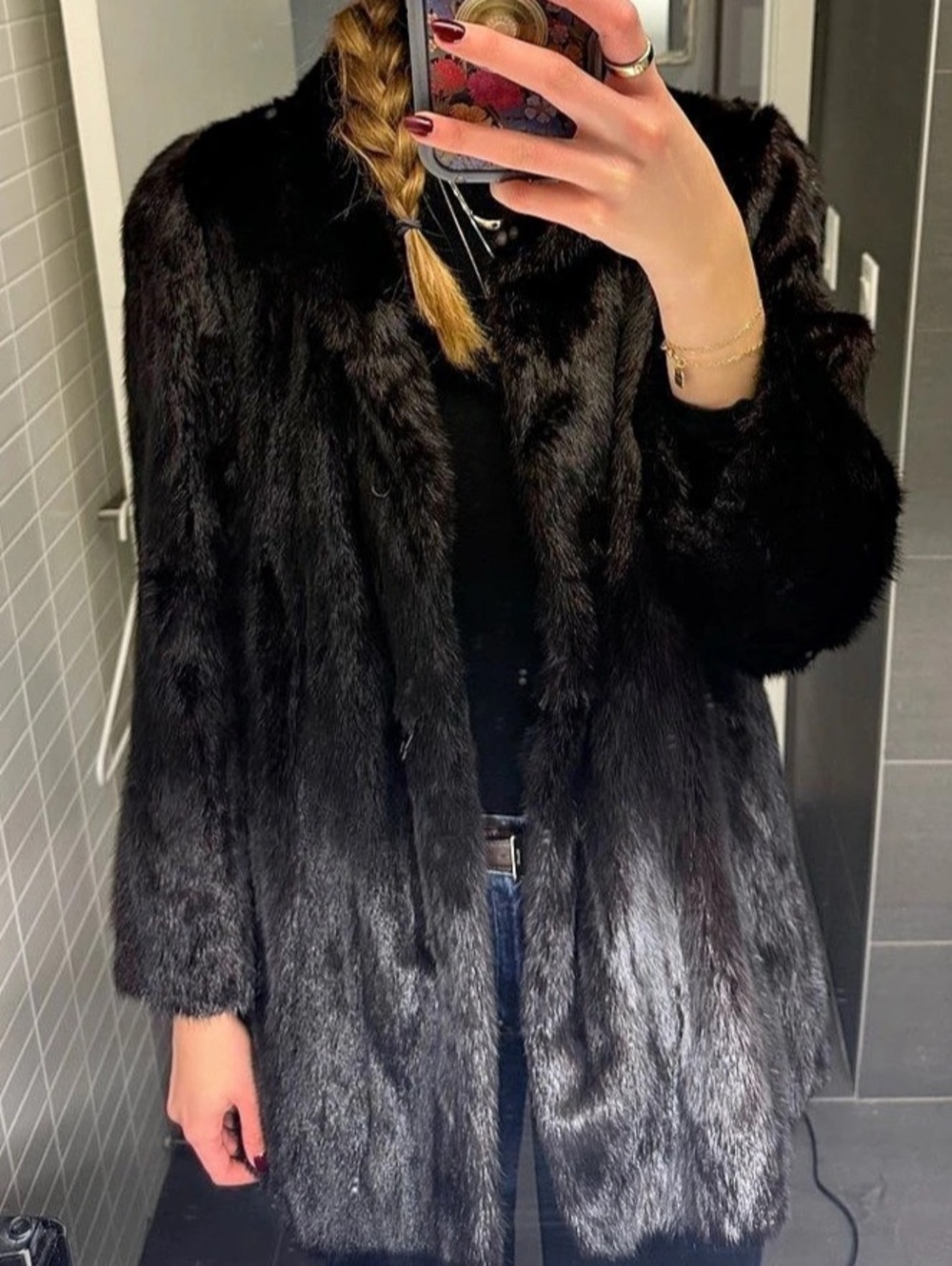 Furs by Fink Real Fur Coat in Black
